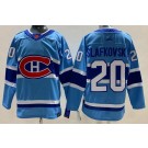 Men's Montreal Canadiens #20 Juraj Slafkovsky Light Blue 2022 Reverse Retro Authentic Jersey