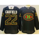 Men's Montreal Canadiens #22 Cole Caufield Black History Night Authentic Jersey