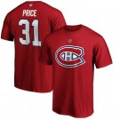 Men's Montreal Canadiens #31 Carey Price Red Printed T Shirt 112625