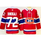 Men's Montreal Canadiens #72 Arber Xhekaj Red Authentic Jersey