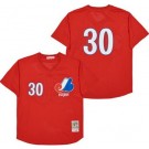 Men's Montreal Expos #30 Tim Raines Red Mesh Throwback Jersey