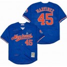 Men's Montreal Expos #45 Pedro Martinez Mesh Throwback Jersey