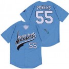 Men's Myrtle Beach Mermen #55 Kenny Powers Blue Baseball Jersey
