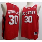 Men's NC State Wolfpack #30 DJ Burns Jr Red College Basketball Jersey