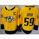 Men's Nashville Predators #59 Roman Josi Yellow Authentic Jersey