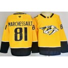 Men's Nashville Predators #81 Jonathan Marchessault Yellow Authentic Jersey