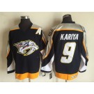 Men's Nashville Predators #9 Paul Kariya Black Throwback Jersey