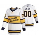 Men's Nashville Predators Customized White 2020 Winter Classic Authentic Jersey