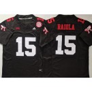 Men's Nebraska Huskers #15 Dylan Raiola Black College Football Jersey