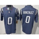 Men's New England Patriots #0 Christian Gonzalez Limited Gray Rivalries FUSE Vapor Jersey