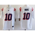 Men's New England Patriots #0 Christian Gonzalez Limited White Fashion FUSE Vapor Jersey
