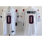 Men's New England Patriots #0 Christian Gonzalez Limited White Vapor Jersey