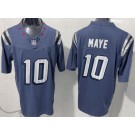 Men's New England Patriots #10 Drake Maye Limited Gray Rivalries FUSE Vapor Jersey