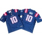 Men's New England Patriots #10 Drake Maye Limited Navy FUSE Vapor Jersey