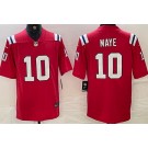 Men's New England Patriots #10 Drake Maye Limited Red Vapor Jersey