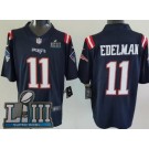 Men's New England Patriots #11 Julian Edelman Limited Navy Rush 2019 Super Bowl LIII Jersey