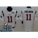 Men's New England Patriots #11 Julian Edelman Limited White Vapor Untouchable 2019 Super Bowl LIII Jersey