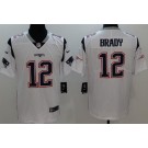 Men's New England Patriots #12 Tom Brady Limited White Vapor Jersey