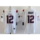 Men's New England Patriots #12 Tom Brady Limited White Vapor Jersey