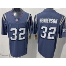 Men's New England Patriots #32 TreVeyon Henderson Limited Gray Rivalries FUSE Vapor Jersey
