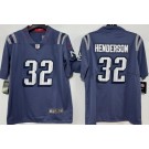 Men's New England Patriots #32 TreVeyon Henderson Limited Gray Rivalries Vapor Jersey