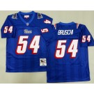 Men's New England Patriots #54 Tedy Bruschi Blue 1996 Throwback Jersey