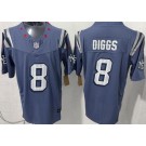 Men's New England Patriots #8 Stefon Diggs Limited Gray Rivalries FUSE Vapor Jersey