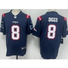 Men's New England Patriots #8 Stefon Diggs Limited Navy Vapor Jersey