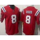 Men's New England Patriots #8 Stefon Diggs Limited Red FUSE Vapor Jersey