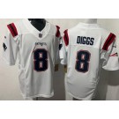 Men's New England Patriots #8 Stefon Diggs Limited White FUSE Vapor Jersey