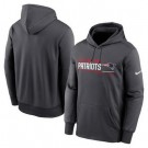 Men's New England Patriots Anthracite Prime Logo Name Split Pullover Hoodie