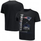 Men's New England Patriots Black NFL x Staple World Renowned T Shirt
