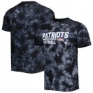 Men's New England Patriots Black Resolution Tie Dye Raglan T Shirt
