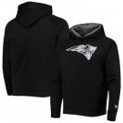 Men's New England Patriots Black Training Collection Raglan Pullover Hoodie