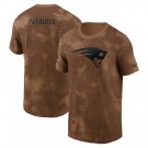Men's New England Patriots Brown 2023 Salute To Service Sideline T Shirt