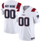 Men's New England Patriots Customized Limited White FUSE Vapor Jersey