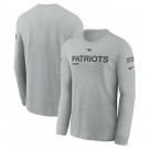 Men's New England Patriots Gray 2024 Salute To Service Long Sleeve T Shirt