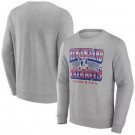 Men's New England Patriots Gray Chance Throwback Fleece Pullover Sweatshirt