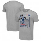 Men's New England Patriots Gray Graphic Shield Logo T Shirt