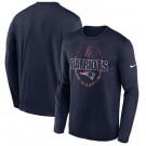 Men's New England Patriots Navy Icon Legend Performance Long Sleeve T-Shirt