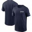 Men's New England Patriots Navy Sideline Infograph Lockup Performance T Shirt