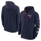 Men's New England Patriots Navy Surrey Full Zip Hoodie