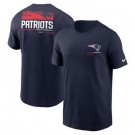 Men's New England Patriots Navy Team Incline T Shirt