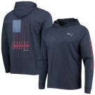 Men's New England Patriots Navy Vineyard Vines Hoodie Long Sleeve T Shirt
