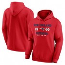 Men's New England Patriots Red Fierce Competitor Pullover Hoodie