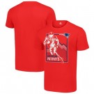 Men's New England Patriots Red Graphic Shield Logo T Shirt