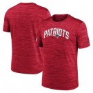 Men's New England Patriots Red Sideline Velocity Athletic Stack Performance T Shirt