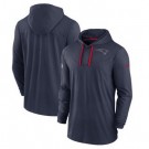Men's New England Patriots Sideline Pop Performance Pullover Long Sleeve Hoodie T Shirt