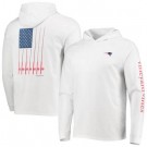 Men's New England Patriots White Vineyard Vines Hoodie Long Sleeve T Shirt