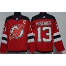 Men's New Jersey Devils #13 Nico Hischier Red Authentic Jersey